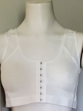 Front-Closure White Support Bra